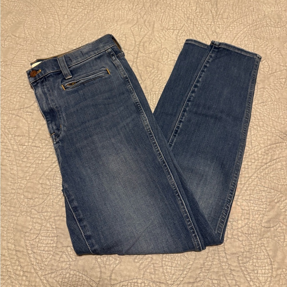 Madewell High-Rise Roadtripper Jeggings in Ellerby Wash Zip Pocket Size 29 Tall - Picture 6 of 12